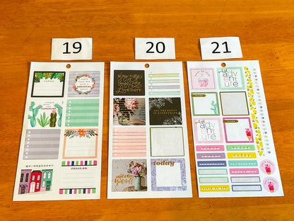 Half Boxes Sticker Sheets