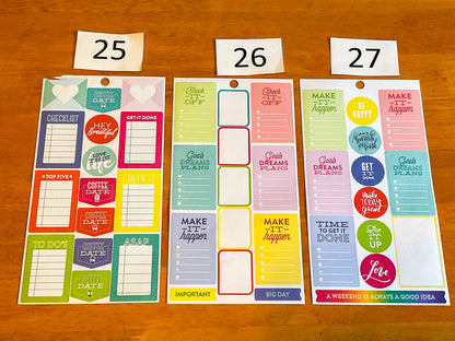 Functional Full Boxes Sticker Sheets