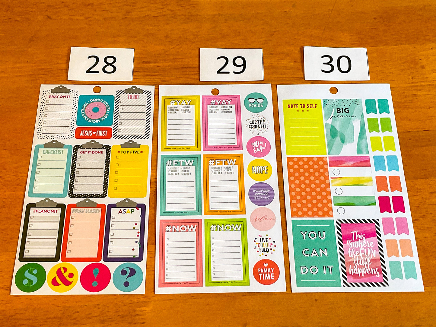 Functional Full Boxes Sticker Sheets