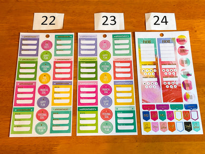 Book’d and Busy Sticker Sheets