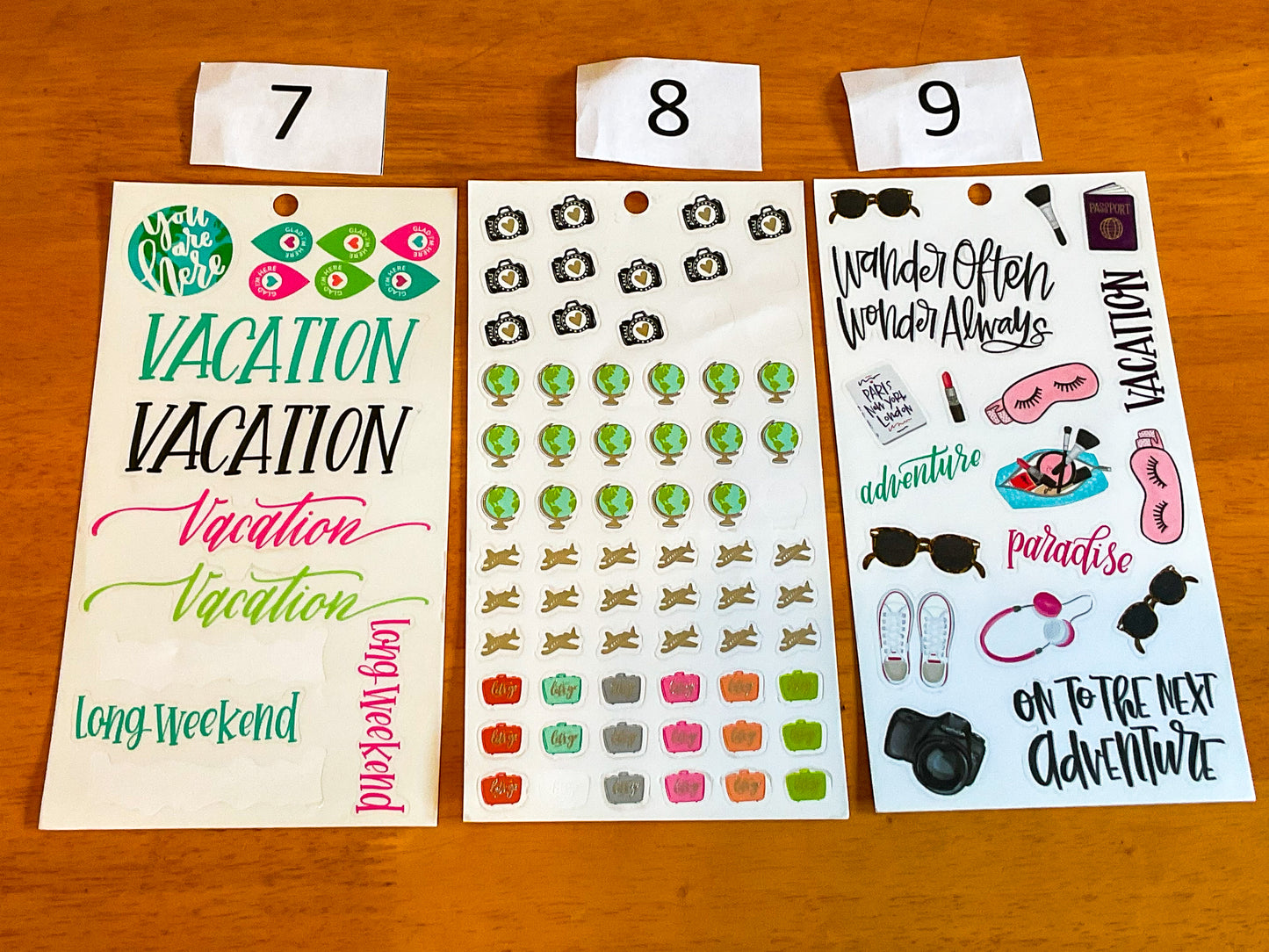 Travel Sticker Sheets