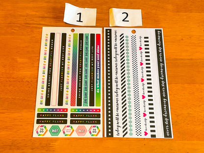 Washi Strip Sticker Sheets