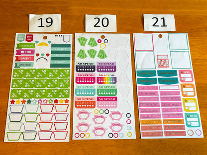 Budget Sticker Sheets