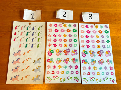 Floral and Fauna Sticker Sheets