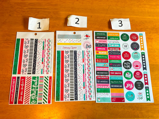 Christmas Sticker Sheets