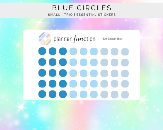 Blue Circles Stickers - Small