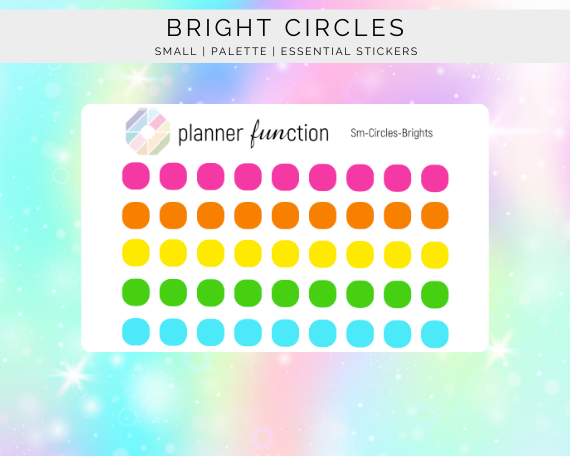 Bright Circles Stickers - Small