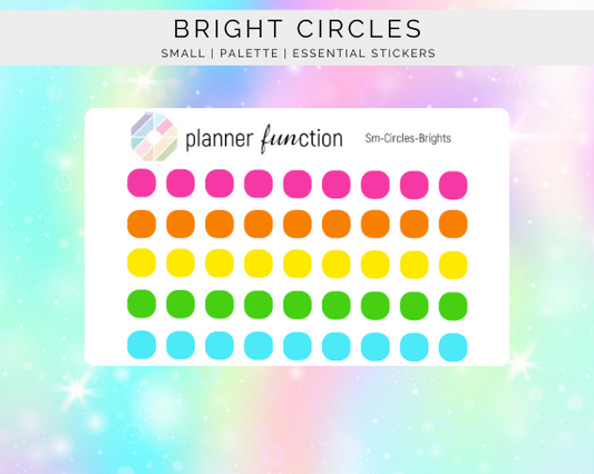 Bright Circles Stickers - Small