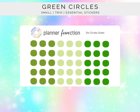 Green Circles Stickers - Small