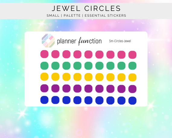 Jewel Circles Stickers - Small