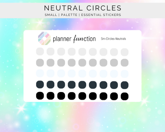 Neutral Circles Stickers - Small