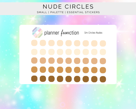 Nude Circles Stickers - Small