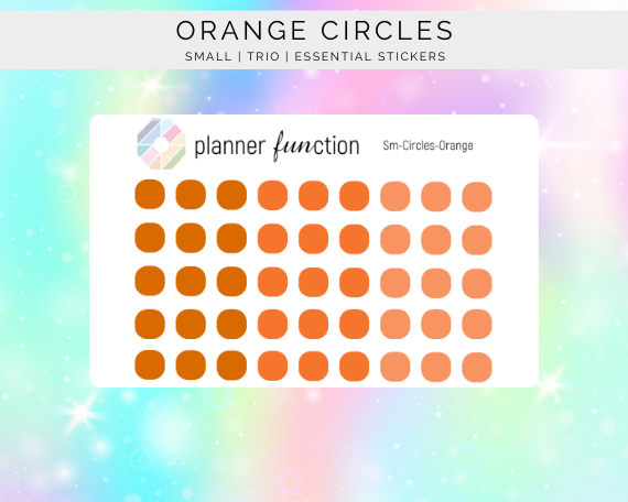 Orange Circles Stickers - Small