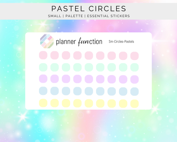 Pastel Circles Stickers - Small