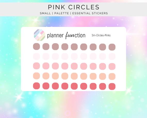 Pink Circles Stickers - Small