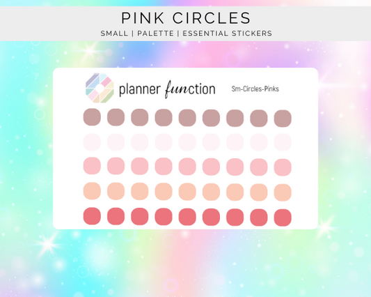 Pink Circles Stickers - Small