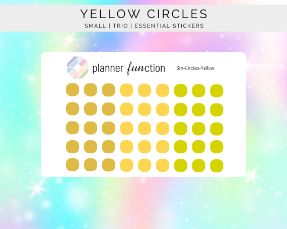 Yellow Circles Stickers - Small