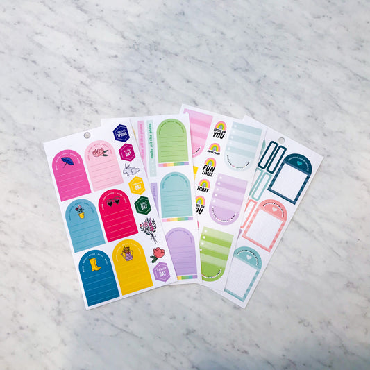 Arch Boxes Sticker Sheets