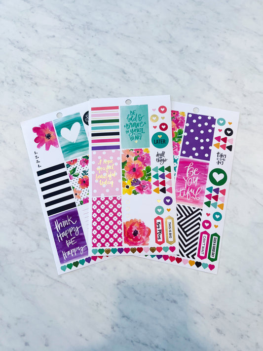 Decorative Full Box Sticker Sheets