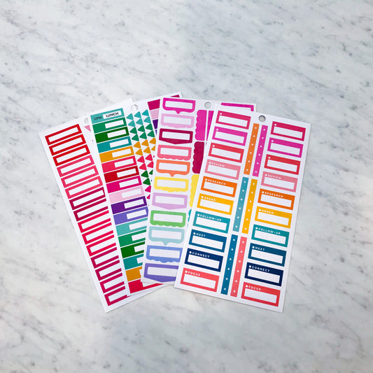 Quarter Box Sticker Sheets