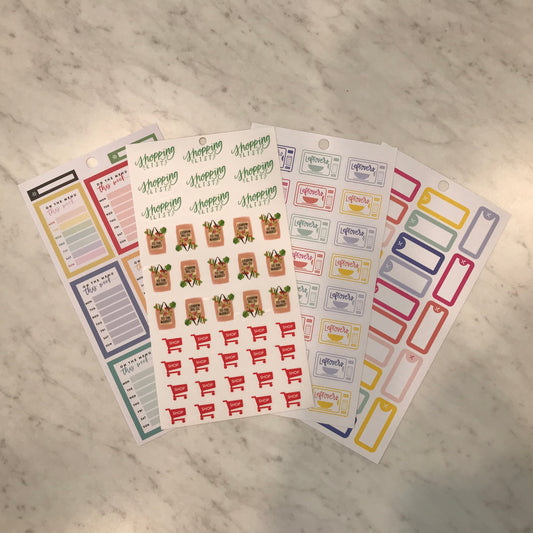 Meal Planning Sticker Sheets