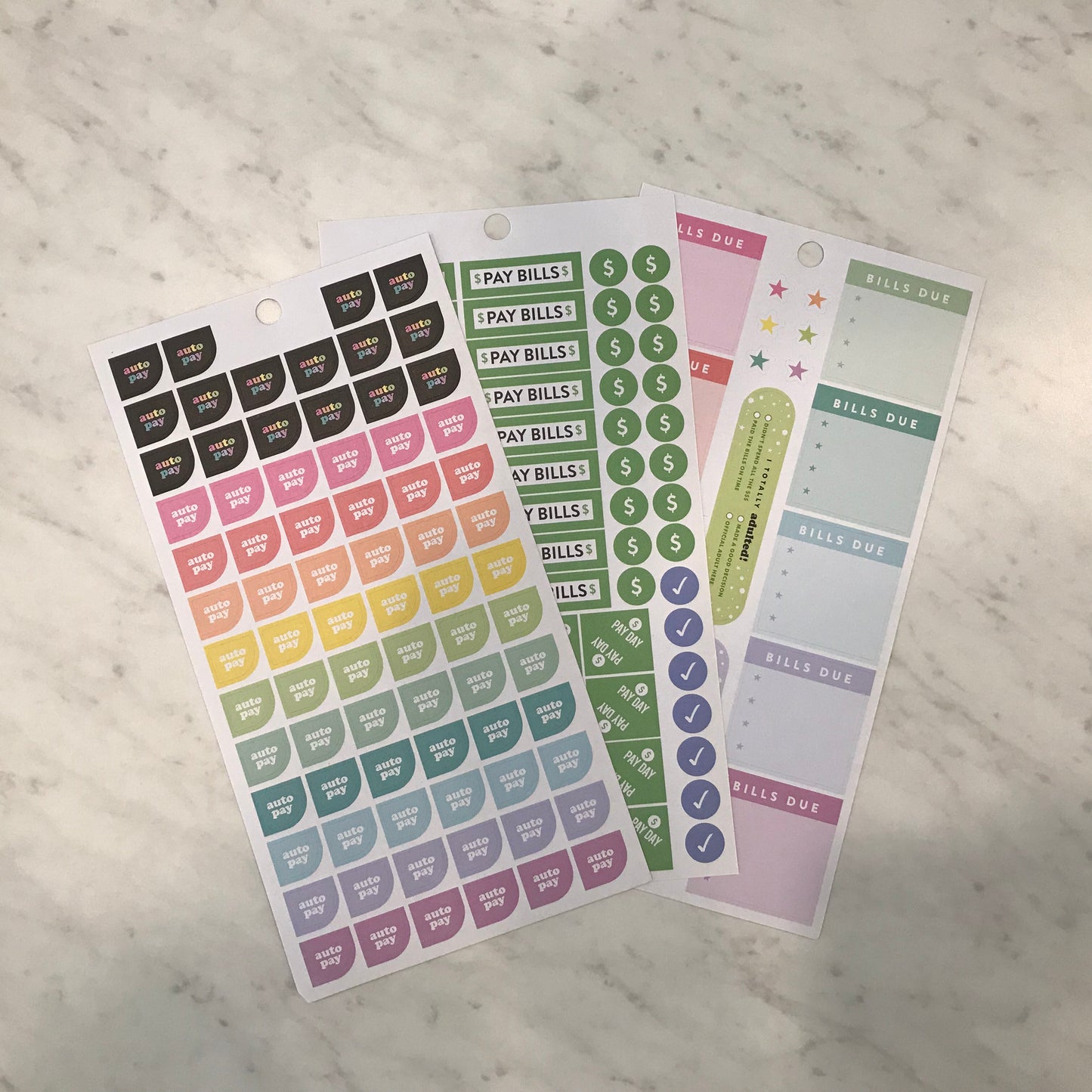 Budget Sticker Sheets