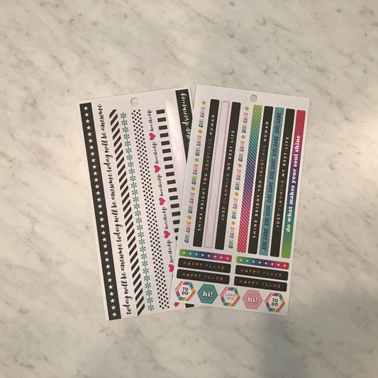 Washi Strip Sticker Sheets