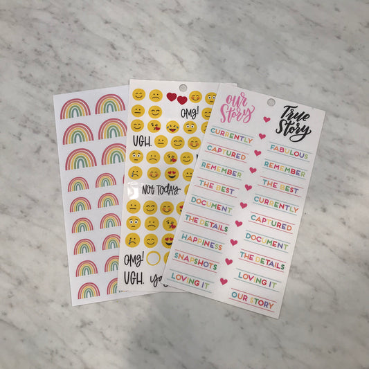 Memory Keeping Sticker Sheets