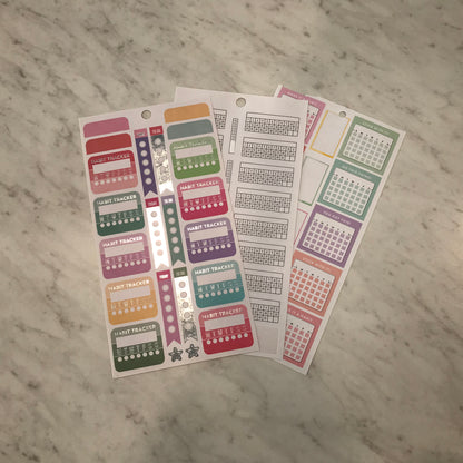 Habit Tracker Sticker Sheets